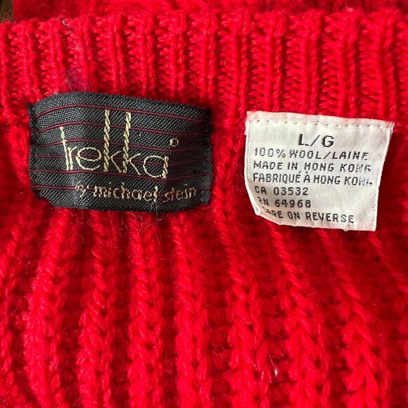 Vintage 100% Wool Fisherman Sweater Cable Knit Chunky Slouchy Oversized Luxury - Picture 4 of 6